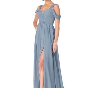 Azazie- Dusty Blue bridesmaid dress